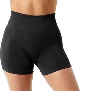 High Waisted Butt Lifting Workout Shorts - Black